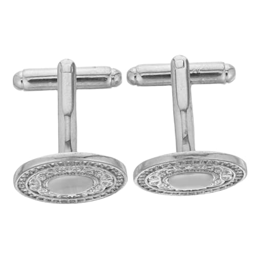 Garneck Herren Manschettenknöpfe mit Funkelnden Kristallen Runde Form für Komfortablen Sitz Langlebiges Kupfermaterial Stilvolle Business Hochzeitsaccessoires für Hemden von Garneck