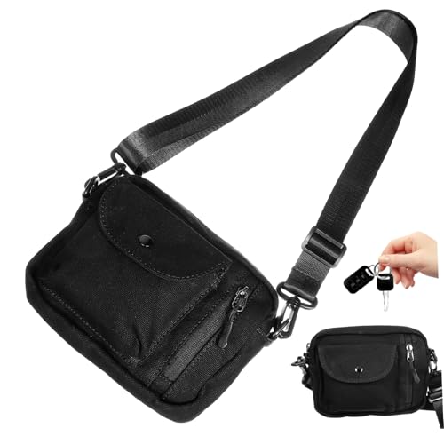 Garneck Herren Messenger Bag Canvas Schultertasche mit Verstellbaren Trägern Kleine Einzelschulter Tasche für Freizeit Schule Reisen und Outdoor Robustes Material Vielseitige von Garneck