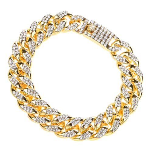 Garneck Herren Resin Armband mit Funkelnden Strasssteinen Hip Hop Stil Modisches Schmuckstück Gold Langlebig und Elegant für Geburtstag Party von Garneck