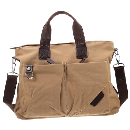 Garneck Herren Umhängetasche Canvas Schultertasche Business Freizeit Große Kapazität Robust Vielseitig für Arbeit Schule Shopping Leicht und Komfortabel von Garneck