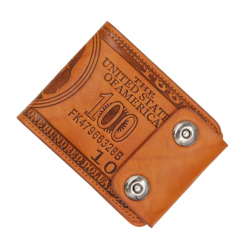 Garneck Herrengeldbörse Leder Klein Vintage Geldbeutel mit Doppelknopf Sicherer Verschluss Vielseitig Modernes Design für Herren Alltag und Freizeit Portemonnaie mit Münzfach und von Garneck