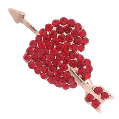 Garneck Herzförmige Brosche aus Robustem Zinklegierung Kleine und Leichte Anstecknadel für Kleidung Rucksack und Schal Modisches Accessoire für Damen und Mädchen Tragbares Schmuckstück von Garneck