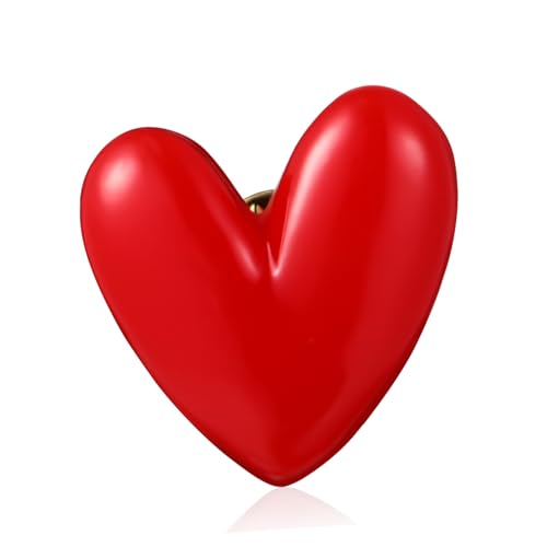 Garneck Herzförmige Brosche für Frauen Kreatives Design Modisches Accessoire für Kleidung Taschen und Hüte Langlebig und Farbecht als für Besondere Anlässe von Garneck