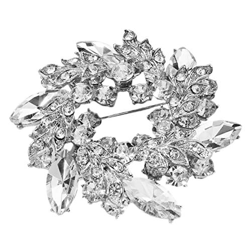 Garneck Hochwertige Strass Brosche Pin Bouquet Design Anstecknadel für Damen Funkelnder Brautschmuck für Hochzeiten Festliche Anlässe Stabile Befestigung Vielseitig Kombinierbar von Garneck