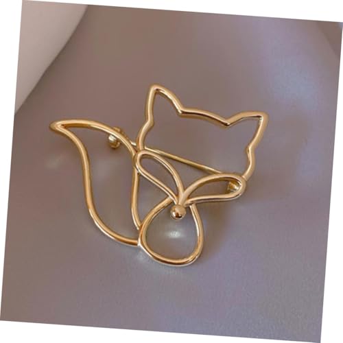 Garneck Hohlgearbeitete Fuchs brosche aus Metall Elegante Anstecknadel für Damen Modische Reversnadel für Kleidung Schal Mütze und Anzug Langlebiges Accessoire für Vielseitige Dekoration von Garneck