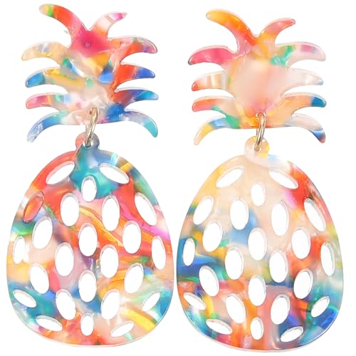 Garneck Ananas Ohrhänger Damen Kunststoff Ohrstecker Modische Schmuckaccessoires Für Frauen Leicht Und Tragbar Kreatives Ananas Design Für Partys Und Alltag von Garneck