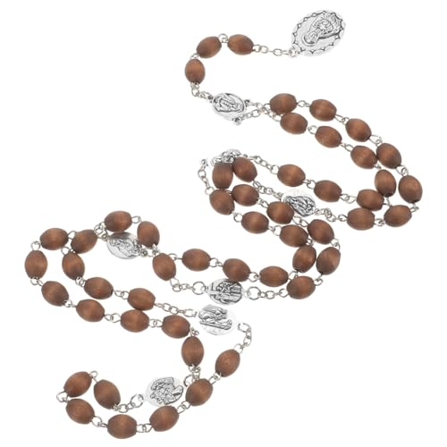 Garneck Holzperlen Halskette für Damen und Herren Langlebig und Vielseitig Modisches Schmuckstück für Alltag und Religiöse Anlässe Elegantes Accessoire mit Natürlichem von Garneck