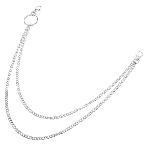 Garneck Dekorative Hosenkette für Herren Metall Punk Style Geldbörsenkette mit Karabinerverschluss für Jeans Vielseitiges Accessoire Langlebig von Garneck