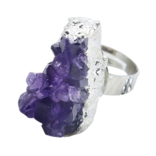 Garneck Irregular Crystal Finger Ring für Frauen Eleganter Handgefertigter Schmuck für Besondere Anlässe Modischer Finger Schmuck für Damen von Garneck