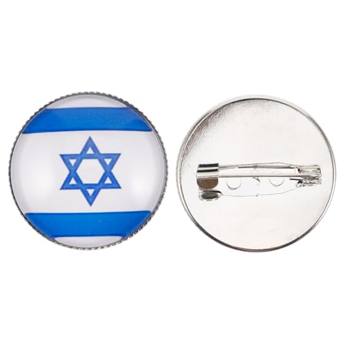 Garneck Israel Flag Anstecknadel Metallbrosche mit Israelischer Flagge Vielseitiges Accessoire für Kleidung Taschen und Hüte Kreative Kristallglasnadel Perfektes Souvenir und von Garneck
