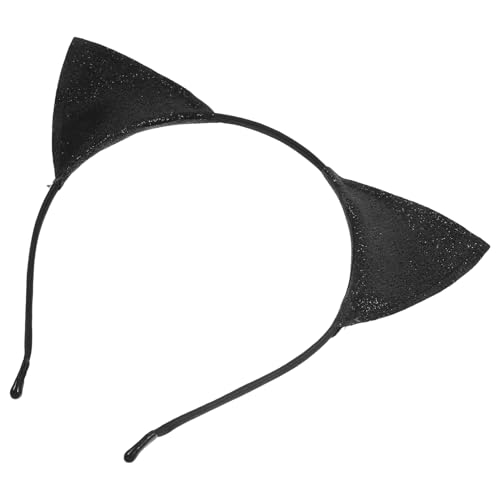 Garneck Katzenohren Haarreif für Damen Verstellbares Kostümzubehör für Halloween Karneval Kunstleder für Sicheren Sitz mit Charmantem Design und Süßen Katzenohren von Garneck
