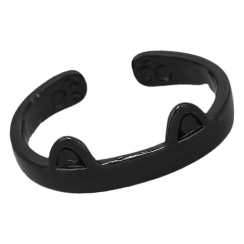 Garneck Katzenring Für Damen Mit Eleganter Katzenform Verstellbarer Fingerring Als Accessoire Für Katzenliebhaber von Garneck