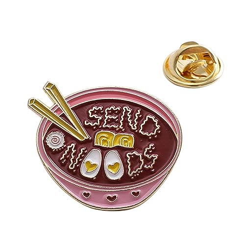 Garneck Kawaii Cartoon Ramen Emaille Brosche Lustiger Nudel und Schalen Pin Legierung für Modeaccessoires für an Familie und Freunde für Anlässe Wie Geburtstage und Feiertage von Garneck