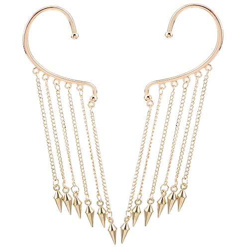 Garneck Ohrringen Im Quastenstil Ohrmanschetten Baumelnde Ohrhänger Ohrwickelohrringe Für Damen Ohne Piercing von Garneck