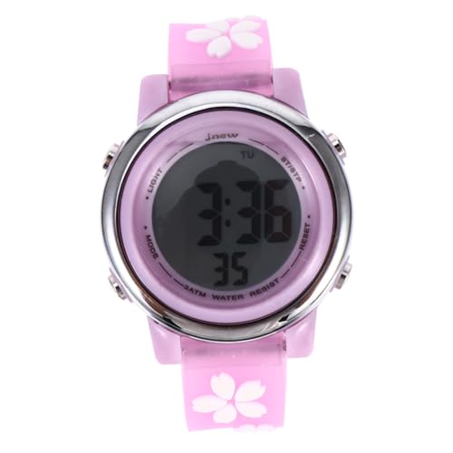 Garneck Kinderuhr mit Blumenmuster Digitale LED Armbanduhr für Jungen und Mädchen Langlebig Kindgerecht Geeignet als für Geburtstag und Shower von Garneck