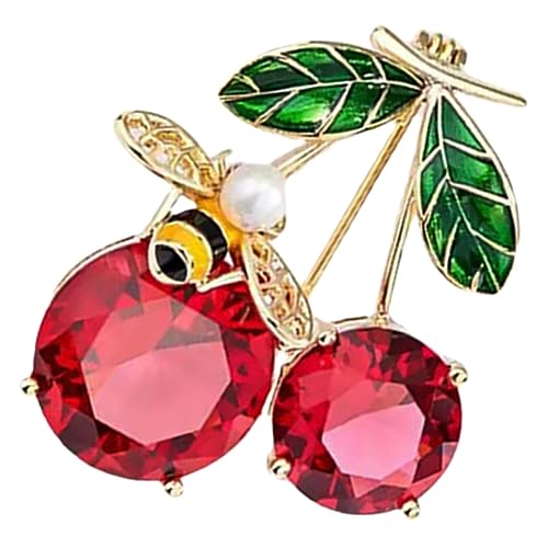 Garneck Kirschnadel Kirschbrosche Anstecknadel Broschennadeln Für Damen Kleidung Schal Hut Accessoire Party Festival Alltag von Garneck
