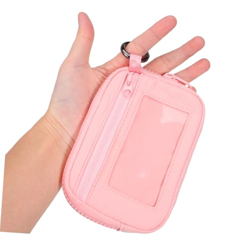 Garneck Kleine Damen Clutch Geldbörse aus Nylon mit Reißverschluss und Praktischem Snap Clip Minimalistisches Portemonnaie mit Handgelenkschlaufe für Reisen und Alltag Kompakt und von Garneck