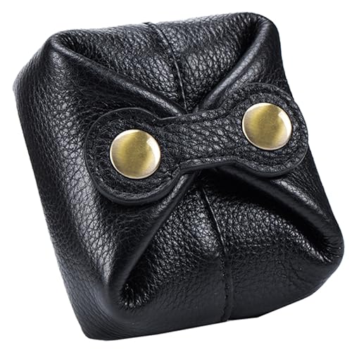 Garneck Kleine Schwarze Geldbörse mit Praktischem Schnappverschluss Kompakter Aufbewahrungsbeutel für Münzen Schlüssel und Ohrhörer Leicht und Vielseitig für Reisen und Alltag Geeignet von Garneck