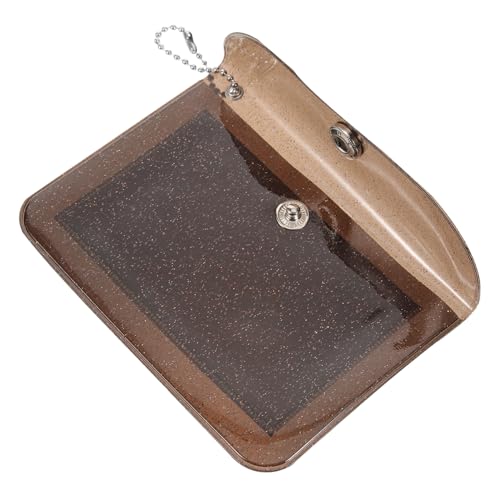Garneck Kleines PVC Portemonnaie Damen Münzfach Knopfverschluss Transparenter Kartenhalter Leicht Tragbar Für Shopping Reisen Alltag von Garneck
