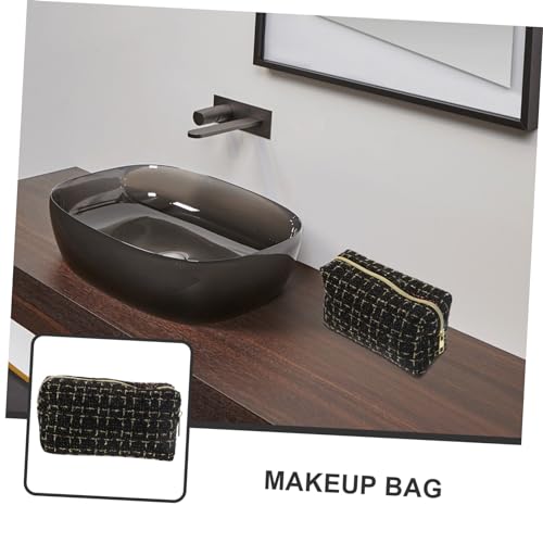 Garneck Kosmetiktasche Damen Groß Multifunktional Make Up Tasche Polyester und Leinen Leichter Kulturbeutel mit Geräumigem Innenfach Eleganter Reise Toiletry Bag für und Pflegeprodukte von Garneck