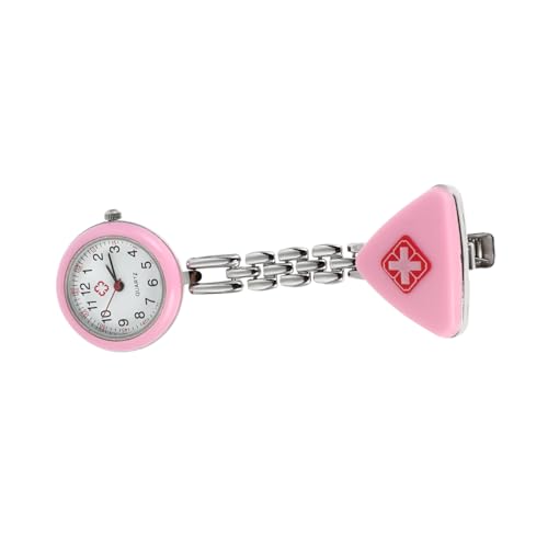 Garneck Krankenschwester Taschenuhr Clip On Tragbare Hängende Uhr Glow in The Dark Analog Quarzwerk Praktische Schwesternuhr für Frauen von Garneck