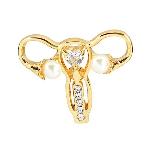 Garneck Kreative Gebärmutter Brosche Legierung für Frauen Einzigartiger Schmuck für Kleidung Taschen Hüte Schals Feministische Brosche für Entspannte und Offizielle Anlässe von Garneck