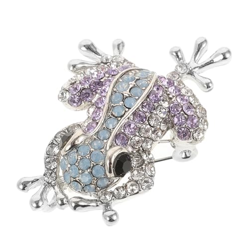 Garneck Frosch Anstecknadel für Frauen Cartoon Brosche Zinklegierung Dekorative Kleidungsbrosche Schal Brosche Bezaubernde Broschennadel Einzigartiges Modeaccessoire von Garneck