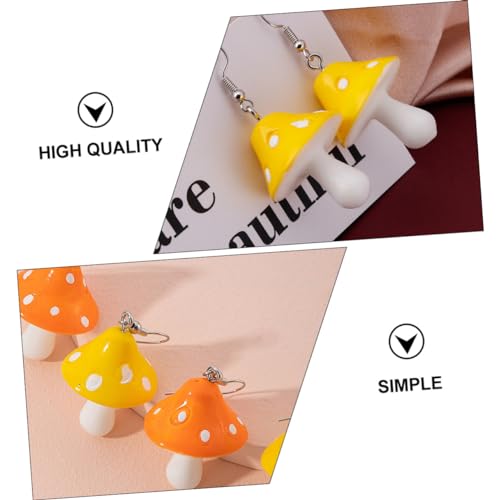 Garneck Süße Pilz Ohrhänger Aus Kunststoff Modische Damen-ohranhänger Mit Pilz-anhänger Dekorative Und Zierliche Ohrringe Für Frauen von Garneck