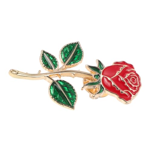 Garneck Kreative Rosenbrosche Langlebiger Legierung Blüten Anstecknadel für Damen Vielseitiges Schmuck Accessoire für Hochzeit Geburtstag und Valentinstag von Garneck