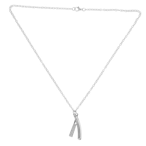 Garneck Kreativer Friseur Schlüsselanhänger Halskette Silber Anhänger Barber Schere Rasiermesser Design Leicht und Robust für Taschen und Schlüssel für Hairstylisten von Garneck