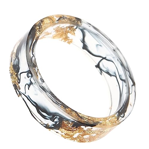 Garneck Kreativer Harzring für Frauen Ästhetischer Transparenter Stapelring Handgefertigt Hochwertigem Harz Passend für Jede Fingergröße für von Garneck