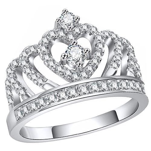 Garneck Kreativer Krone Fingerring für Damen Modischer Tiara Ring Legierung Stilvolle Fingerdekoration für Weihnachten Valentinstag und Geburtstagsfeiern Garneck Kreativer Krone Fingerring für Damen Modischer Tiara Ring Legierung Stilvolle Fingerdekoration für Weihnachten Valentinstag und Geburtstagsfeiern von Garneck