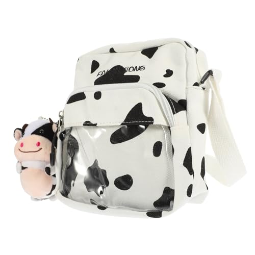 Garneck Kuhmuster Umhängetasche Canvas für Mädchen Trendige Crossbody Bag mit Zufälligem Anhänger für Täglichen Gebrauch Reisen und Freizeitaktivitäten Zufällige Farbe Zufällige Farbe Garneck Kuhmuster Umhängetasche Canvas für Mädchen Trendige Crossbody Bag mit Zufälligem Anhänger für Täglichen Gebrauch Reisen und Freizeitaktivitäten Zufällige Farbe Zufällige Farbe von Garneck