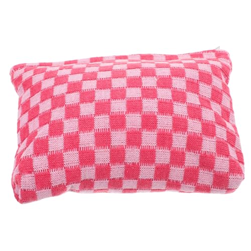 Garneck Reise-Kosmetiktasche Aus Gestricktem Material Make-up-Aufbewahrungstasche Mit Reißverschluss Tragbare Damen-toilettasche Für Kosmetika Und Kleinigkeiten Geeignet Für Reisen Und Aus von Garneck