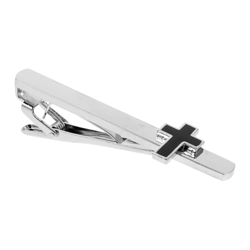 Garneck Kupfer Krawattenklammer mit Kreuz Motiv Eleganter Silberfarbener Necktie Clip Dekorative Krawattennadel für Hochzeiten Business Meetings und Formelle Anlässe Robust und Stilvoll von Garneck
