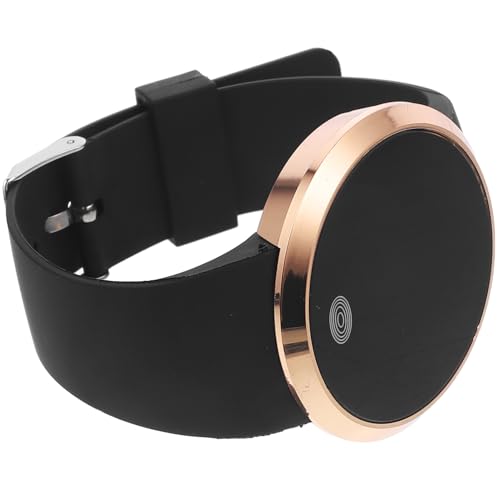 Garneck LED Touchscreen Digitaluhr für Männer und Frauen Armbanduhr Legierung mit Schwarzem Band als Geburtstagsgeschenk für Besondere Anlässe Goldene von Garneck