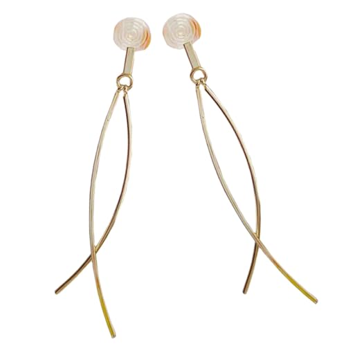 Garneck Lange Clip Ohrringe für Damen Non Piercing Ohrclips Ohrklemmen mit Elegantem Drop Design Angenehm zu Tragen Vielseitiges Accessoire für Alltag und Besondere Anlässe von Garneck