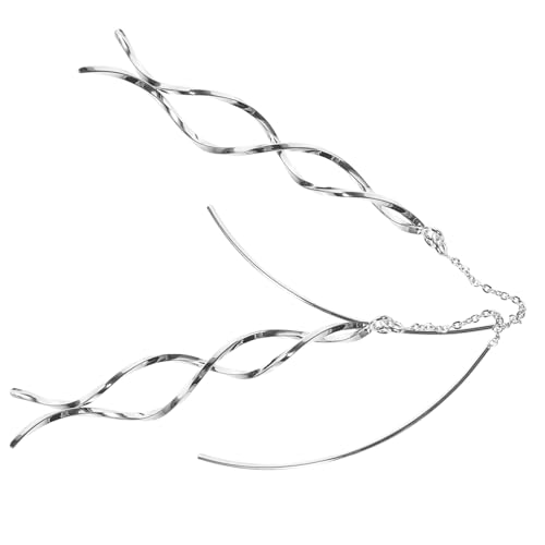 Garneck Lange Silberne Quasten Ohrringe für Damen Ohrhänger mit Feinem Kettendesign Modischer Ohrschmuck Passend zu Verschiedenen Outfits und Anlässen von Garneck