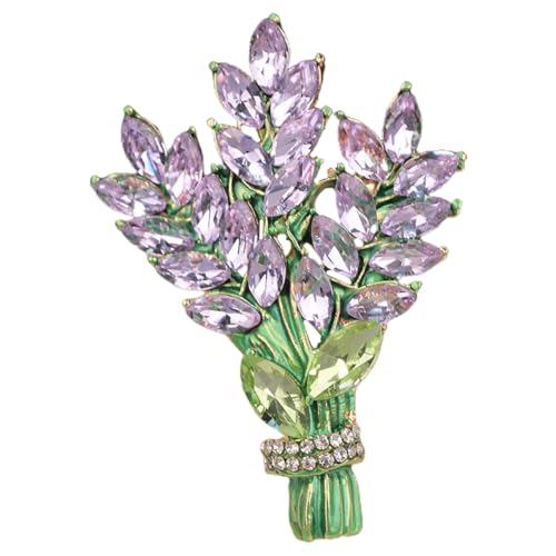 Garneck Lavendel Blumen Brosche Für Damen Stilvolle Brosche Mit Strass Als Modisches Accessoire Für Kleidung Hüte Und Kleider Für Besondere Anlässe Garneck Lavendel Blumen Brosche Für Damen Stilvolle Brosche Mit Strass Als Modisches Accessoire Für Kleidung Hüte Und Kleider Für Besondere Anlässe von Garneck