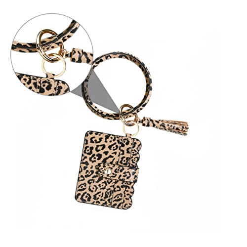 Garneck Leopard Muster PU Tasche mit Quasten Armband Schlüsselanhänger Kartenetui Langlebig Tragbar Modisch für Damen Multifunktionale Kleine Umhängetasche Garneck Leopard Muster PU Tasche mit Quasten Armband Schlüsselanhänger Kartenetui Langlebig Tragbar Modisch für Damen Multifunktionale Kleine Umhängetasche von Garneck