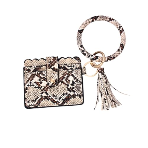 Garneck Leopard Print PU Quaste Handgelenk Schlüsselanhänger Geldbörse Damen Münzbeutel Kartenetui Kaffee Gelb Modisch Langlebig Kratzfest Multifunktional Garneck Leopard Print PU Quaste Handgelenk Schlüsselanhänger Geldbörse Damen Münzbeutel Kartenetui Kaffee Gelb Modisch Langlebig Kratzfest Multifunktional von Garneck