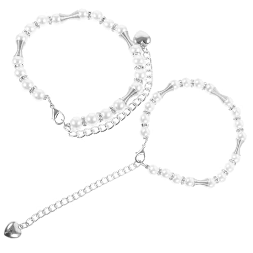 Garneck Lösendes High Heel Schnürsenkelpaar mit Abnehmbarer Perlenkette Eleganter Schuhriemen für Damen Einfache Installation Verhindert Fersenslips Modisches Zubehör für Hohe Schuhe von Garneck