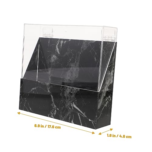 Garneck Make Up Pinzetten Aufbewahrungsbox mit Staubschutz Eleganter Tweezers Halter für Wimpernverlängerung Kompakt Tragbar Schwarzes Marmor Design Beauty Werkzeug Organizer von Garneck