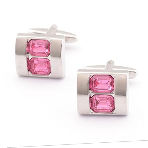 Garneck Manschettenknöpfe Herren Kupfer Crystal Stil Klassische Hemdsärmelknöpfe Modisches Accessoire für Anzug Business Hochzeit und Besondere Anlässe von Garneck