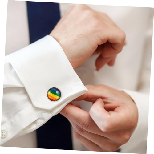 Garneck Regenbogen-manschettenknöpfe Für Männer Einzigartiger Anzugschmuck Coole Geschenke Für Herren Klassisch Und Passend Für Partys Und Urlaub von Garneck