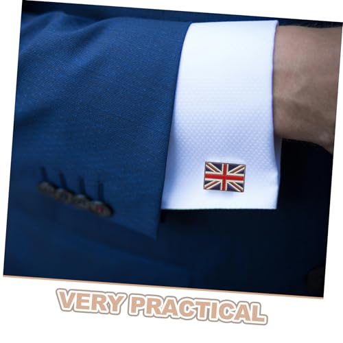 Garneck Manschettenknöpfe Mit Britischer Flagge Klassische Smoking-manschettenknöpfe Aus Messing Austauschbare Ersatzmanschettnöpfe Für Hemden Stilvolles Anzugzubehör von Garneck
