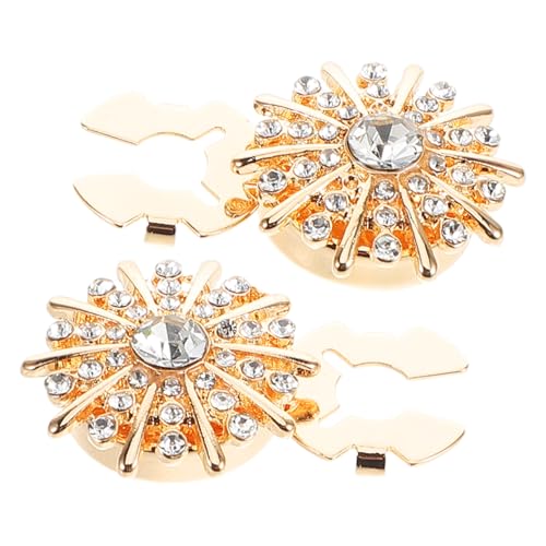 Garneck Manschettenknöpfe für Damen mit Funkelnden Strass Langlebige Legierung Vielseitige Hemdknopf Abdeckungen für Stilvolle Blusen und Festliche Anlässe von Garneck