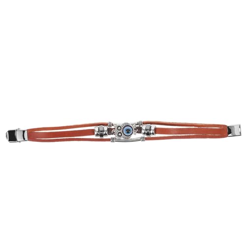 Garneck Mehrlagiges Armband Rindsleder mit Eulenanhänger Funktion Verstellbar und Langlebig Szene Für Täglichen Gebrauch oder Besondere Anlässe Mehrlagiges Rindslederarmband mit von Garneck