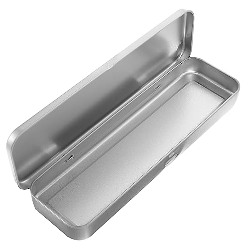 Garneck Metall Federmäppchen Stiftebox Aus Zinn - Süßes Design - Klappbar Für Schule Und Büro Ideal Als Organizer Für Bleistifte Und Schreibwaren Silbernes Etui von Garneck