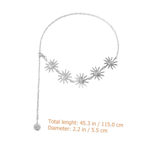 Garneck Metallic Sun Waist Chain Damen Taillenkette Modisch Leicht Langlebig für Bikini Strandkleidung Sommerkleider und Röcke Körperkette Schmuck von Garneck